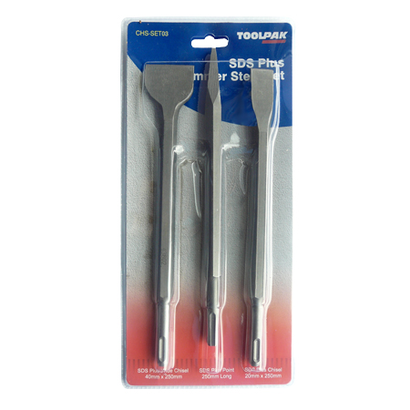 SDS Plus Chisel Set 3 Piece Toolpak  